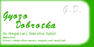 gyozo dobrotka business card