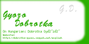 gyozo dobrotka business card